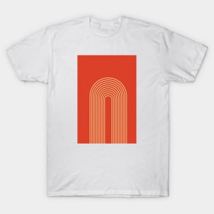 Rainbow Line, Mid Century, Geometric Wall Art T-Shirt